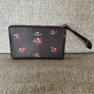Coach Floral Print Multicolor Wristlet, Like New